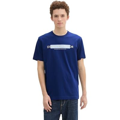 1044755 TOM TAILOR Denim T-shirt męski, 35788 Space Cadet Blue, XS 1044755 TOM TAILOR Denim T-shirt męski, 35788 Space Cadet Blue, XS