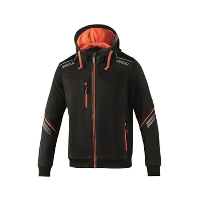 02414NRAF3L Sparco HOODED FULL ZIP, pomarańczowy, L 02414NRAF3L Sparco HOODED FULL ZIP, pomarańczowy, L