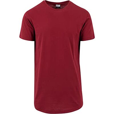TB1561 Urban Classics Men Tb638-Shaped Long Tee Burgundy S TB1561 Urban Classics Men Tb638-Shaped Long Tee Burgundy S
