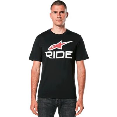 1214-73112 Alpinestars Koszulka Męska Okrągły Dekolt Komfort Regular Fit Z Krótkim Rękawem Styl Sportowy, Czarny/Biały/Czerwony, XXL 1214-73112 Alpinestars Koszulka Męska Okrągły Dekolt Komfort Regular Fit Z Krótkim Rękawem Styl Sportowy, Czarny/Biały/Czerwony, XXL