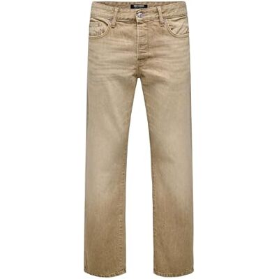 22032140 ONLY & SONS ONSEDGE Straight Beige 2140 TAI DNM, beżowy, 32W / 32L 22032140 ONLY & SONS ONSEDGE Straight Beige 2140 TAI DNM, beżowy, 32W / 32L