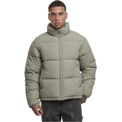 TB7586-18328 Urban Classics Męska kurtka zimowa Crinkle Puffer Jacket, luźna pikowana kurtka o wyglądzie zagnieceń, wysoki kołnierz, Regular Fit, rozmiary S 5XL, Paleolive, XL TB7586-18328 Urban Classics Męska kurtka zimowa Crinkle Puffer Jacket, luźna pikowana kurtka o wyglądzie zagnieceń, wysoki kołnierz, Regular Fit, rozmiary S 5XL, Paleolive, XL