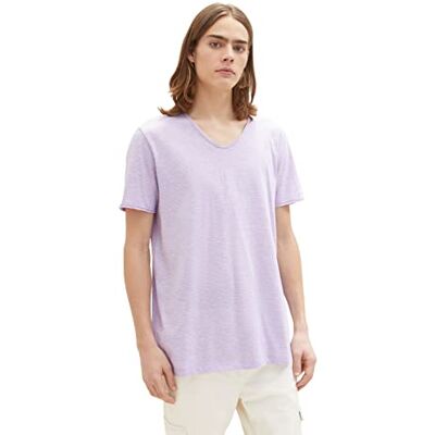 1035849 TOM TAILOR Denim T-shirt męski, 31352 Lilac White Fine Yd Stripe, XS 1035849 TOM TAILOR Denim T-shirt męski, 31352 Lilac White Fine Yd Stripe, XS