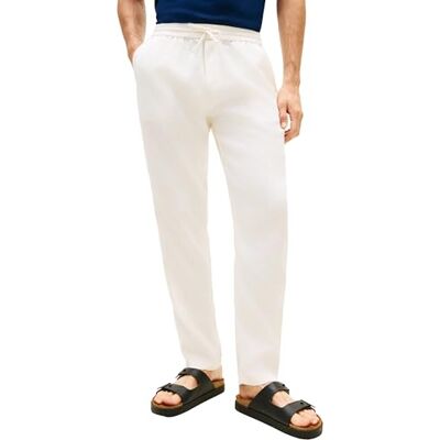 MW0MW42336 Tommy Hilfiger Męski Harlem Po Sorona Linen , żółty, 31W/32L MW0MW42336 Tommy Hilfiger Męski Harlem Po Sorona Linen , żółty, 31W/32L