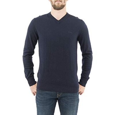 PLBEAL2 Schott Nyc Sweter męski, Niebieski, S PLBEAL2 Schott Nyc Sweter męski, Niebieski, S