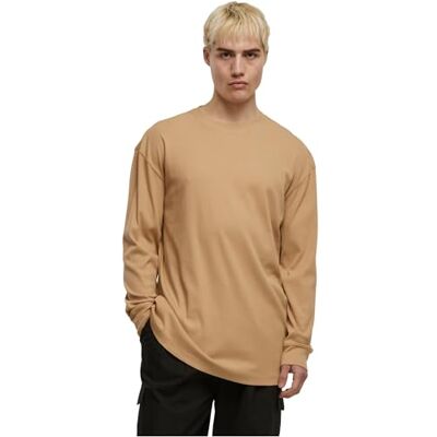 TB6418 Urban Classics Męska bluza z długim rękawem z długim rękawem, bawełna organiczna, dostępna w rozmiarach S-XXL, beżowy (Unionbei), L TB6418 Urban Classics Męska bluza z długim rękawem z długim rękawem, bawełna organiczna, dostępna w rozmiarach S-XXL, beżowy (Unionbei), L