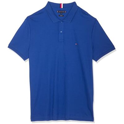 MW0MW35585C6UXXL Tommy Hilfiger Męska koszulka polo Liquid Cotton Essential REG, Niebieski (monochromatyczny niebieski), XXL MW0MW35585C6UXXL Tommy Hilfiger Męska koszulka polo Liquid Cotton Essential REG, Niebieski (monochromatyczny niebieski), XXL