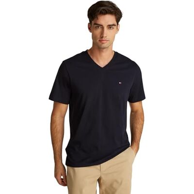 MW0MW39249 Tommy Hilfiger Męska koszulka ESSENTIAL V-NECK S/S T-Shirt, niebieska, XXL, Niebieski (pustynne niebo), XXL MW0MW39249 Tommy Hilfiger Męska koszulka ESSENTIAL V-NECK S/S T-Shirt, niebieska, XXL, Niebieski (pustynne niebo), XXL
