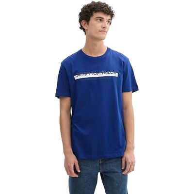 1037653 TOM TAILOR Denim T-shirt męski, 35788 Space Cadet Blue, XS 1037653 TOM TAILOR Denim T-shirt męski, 35788 Space Cadet Blue, XS