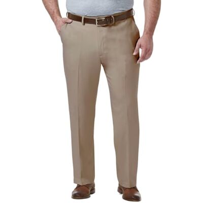 HD90650 Haggar Męskie B&t Premium Comfort Classic Fit Płaski Przód Ukryty Rozszerzalny Talia Sukienka Spodnie HD90650 Haggar Męskie B&t Premium Comfort Classic Fit Płaski Przód Ukryty Rozszerzalny Talia Sukienka Spodnie