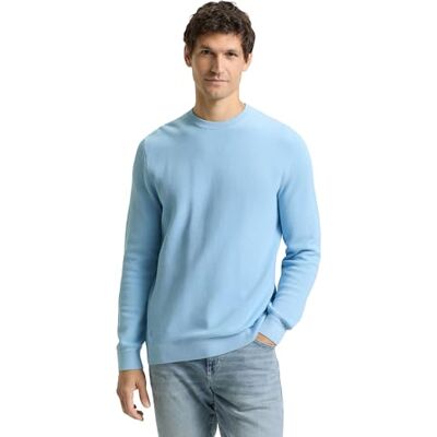 1045899 TOM TAILOR Sweter męski, 32245 Washed Out Middle Blue, XS 1045899 TOM TAILOR Sweter męski, 32245 Washed Out Middle Blue, XS