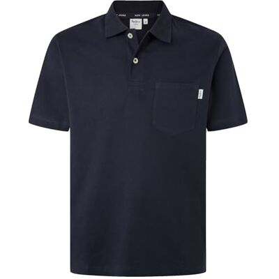PM542154 Pepe Jeans Męska koszulka polo Holden, niebieska (Dulwich Blue), M, Niebieski (Dulwich Blue), M PM542154 Pepe Jeans Męska koszulka polo Holden, niebieska (Dulwich Blue), M, Niebieski (Dulwich Blue), M