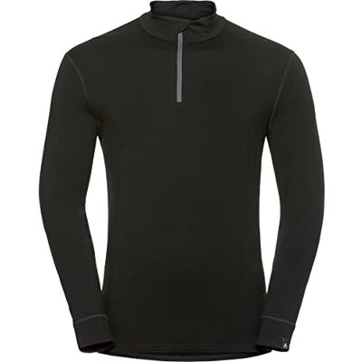 110802 Odlo Męska bielizna funkcyjna z długim rękawem, koszulka z zamkiem błyskawicznym, 100% wełna 200 g 110802 Odlo Męska bielizna funkcyjna z długim rękawem, koszulka z zamkiem błyskawicznym, 100% wełna 200 g