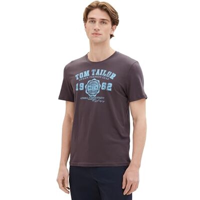 1039868 TOM TAILOR T-shirt męski, 10899 Tarmac Grey, L 1039868 TOM TAILOR T-shirt męski, 10899 Tarmac Grey, L