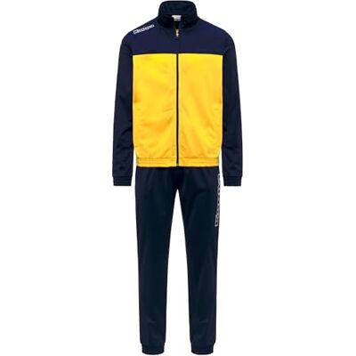 303SDA0 Kappa Męski dres Alfon, Żółty/granatowy, XS 303SDA0 Kappa Męski dres Alfon, Żółty/granatowy, XS