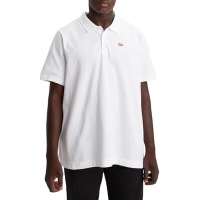 86998-0000 Levi's Mężczyźni Big & Tall Housemark Polo T-Shirt, White, 2XL 86998-0000 Levi's Mężczyźni Big & Tall Housemark Polo T-Shirt, White, 2XL