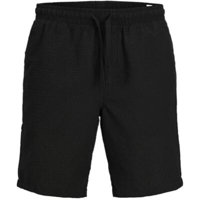 12253151-4711442 Jack & Jones Jpstjaiden Palma Seersucker Short Srt, czarny, L 12253151-4711442 Jack & Jones Jpstjaiden Palma Seersucker Short Srt, czarny, L