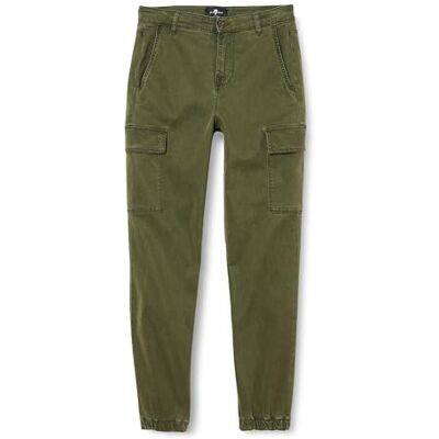 JSGCC540JR 7 For All Mankind Cargo Chino Warm Twill Juniper, zielony, 32 JSGCC540JR 7 For All Mankind Cargo Chino Warm Twill Juniper, zielony, 32