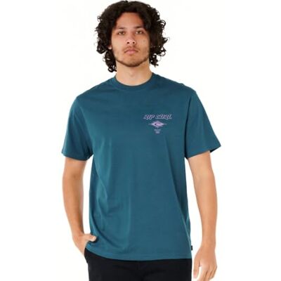 16QMTE Rip Curl Męska koszulka z krótkim rękawem i okrągłym dekoltem, Ciemnoniebieska ikona, L 16QMTE Rip Curl Męska koszulka z krótkim rękawem i okrągłym dekoltem, Ciemnoniebieska ikona, L