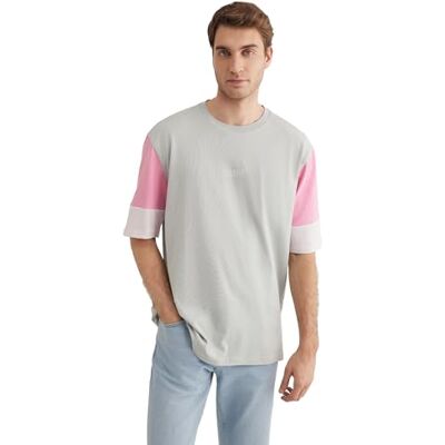 M0610939-70074 Mavi Męski T-shirt z okrągłym dekoltem, szary fioletowy, M, Gray Violet, M M0610939-70074 Mavi Męski T-shirt z okrągłym dekoltem, szary fioletowy, M, Gray Violet, M