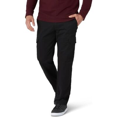 4277125 Lee Męskie spodnie cargo z serii Performance Extreme Comfort Twill Straight Fit, Buddy czarny, 38W / 29L 4277125 Lee Męskie spodnie cargo z serii Performance Extreme Comfort Twill Straight Fit, Buddy czarny, 38W / 29L