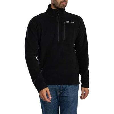 22257 Berghaus Męski Polar Prism Micro Half Zip Polartec, Black/Black, M 22257 Berghaus Męski Polar Prism Micro Half Zip Polartec, Black/Black, M