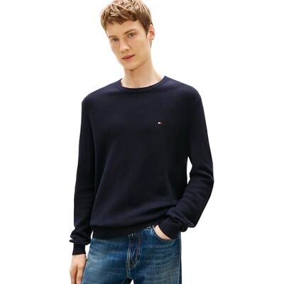MW0MW36347DW5XL Tommy Hilfiger Męski sweter Essential Structure Crew Neck MW0MW36347, niebieski, XL, Niebieski (pustynne niebo), XL MW0MW36347DW5XL Tommy Hilfiger Męski sweter Essential Structure Crew Neck MW0MW36347, niebieski, XL, Niebieski (pustynne niebo), XL