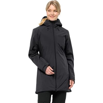 1115681 Jack Wolfskin Kobiety Heidelstein Ins Płaszcz Przeciwdeszczowy, Czarny, M 1115681 Jack Wolfskin Kobiety Heidelstein Ins Płaszcz Przeciwdeszczowy, Czarny, M