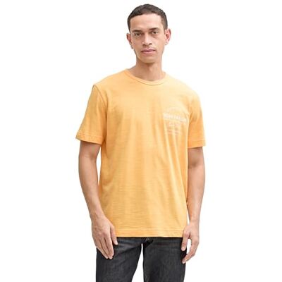 1046877 TOM TAILOR T-shirt męski, 37103 brzoskwiniowy pomarańczowy, XL 1046877 TOM TAILOR T-shirt męski, 37103 brzoskwiniowy pomarańczowy, XL