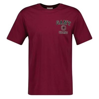 2003262 GANT Crest Graphic T-shirt męski, Rich Wine, S 2003262 GANT Crest Graphic T-shirt męski, Rich Wine, S
