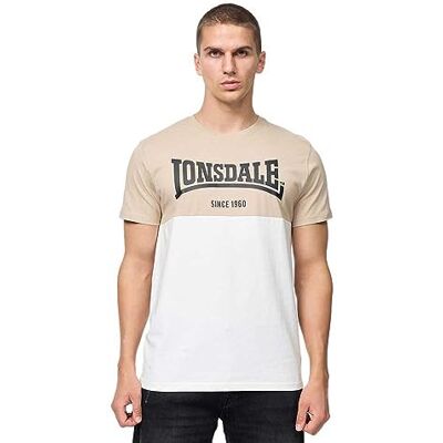 117456 Lonsdale Sandscove T-shirt męski, piaskowy/off-white/black, L, 117456 Lonsdale Sandscove T-shirt męski, piaskowy/off-white/black, L,