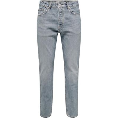 22033161-4710663 ONLY & SONS Onsyoke Tapered Smoke Blue 3161 Dot DNM, niebieski (medium blue denim), 28W / 30L 22033161-4710663 ONLY & SONS Onsyoke Tapered Smoke Blue 3161 Dot DNM, niebieski (medium blue denim), 28W / 30L