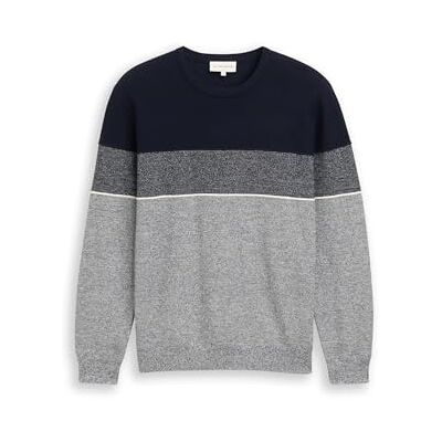 1048772 TOM TAILOR Sweter męski, 39275 Navy Offwhite Stripe, 3XL 1048772 TOM TAILOR Sweter męski, 39275 Navy Offwhite Stripe, 3XL