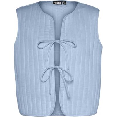 17156891-4765768 PIECES Pcmastina Sl Vest, Cashmere Blue, L 17156891-4765768 PIECES Pcmastina Sl Vest, Cashmere Blue, L