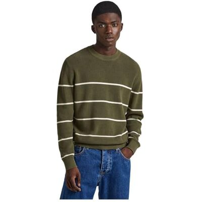 PM702399 Pepe Jeans Sweter męski Max, Zielony (wojskowy zielony), XS PM702399 Pepe Jeans Sweter męski Max, Zielony (wojskowy zielony), XS