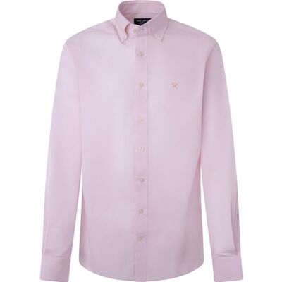 HM309774 Hackett London Koszulka męska Essential Mini Gingham, Różowy (różowy), XXL HM309774 Hackett London Koszulka męska Essential Mini Gingham, Różowy (różowy), XXL
