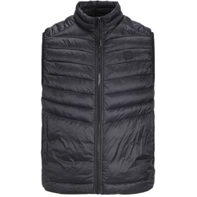 12258457 JACK & JONES Męska kamizelka pikowana Jjesprint Bodywarmer Collar Noos, czarny/szczegół: solidny., XL 12258457 JACK & JONES Męska kamizelka pikowana Jjesprint Bodywarmer Collar Noos, czarny/szczegół: solidny., XL