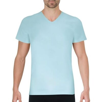 0318-0400 Eminence Pur Coton T-Shirt Manches Courtes Col V podkoszulek 0318-0400 Eminence Pur Coton T-Shirt Manches Courtes Col V podkoszulek