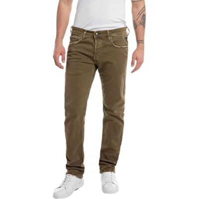 MA972 .000.8405355 Replay Męskie dżinsy Grover Straight-Fit, Mud Green 317, 29W / 34L MA972 .000.8405355 Replay Męskie dżinsy Grover Straight-Fit, Mud Green 317, 29W / 34L