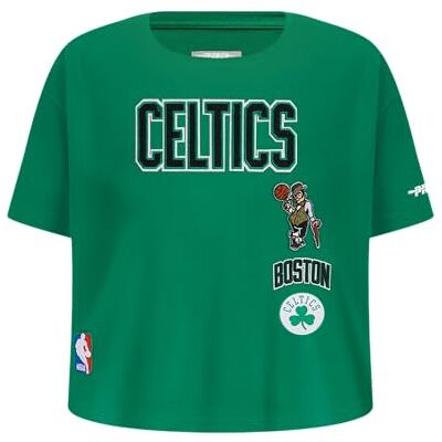 BBCBA516181 Big Girls NBA Retro Classics Cotton Short Sleeve Boxy tee, Zielony, L BBCBA516181 Big Girls NBA Retro Classics Cotton Short Sleeve Boxy tee, Zielony, L