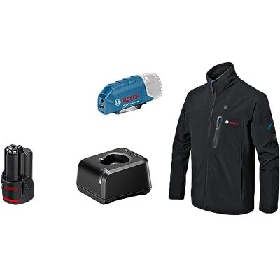 Bosch Ogrzewana Kurtka GHJ 12+18 V XA (Zestaw z Adapterem USB GAA 12 V-21, Akumulatorem GBA 2,0 Ah, Ładowarką GAL V-20) Rozmiar L Bosch Ogrzewana Kurtka GHJ 12+18 V XA (Zestaw z Adapterem USB GAA 12 V-21, Akumulatorem GBA 2,0 Ah, Ładowarką GAL V-20) Rozmiar L