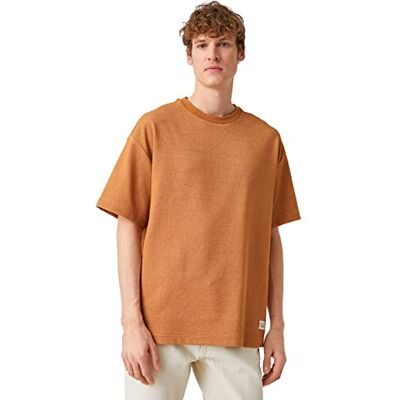 8683350146233 Koton Męski t-shirt oversize, Brązowy (500), S 8683350146233 Koton Męski t-shirt oversize, Brązowy (500), S