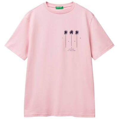 3BL0U10AF United Colors of Benetton t-shert, Różowy, S 3BL0U10AF United Colors of Benetton t-shert, Różowy, S