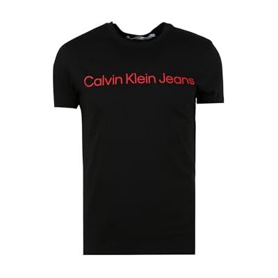J30J322552 Calvin Klein Męskie koszulki na co dzień, Ck Czarny/Salsa, XL J30J322552 Calvin Klein Męskie koszulki na co dzień, Ck Czarny/Salsa, XL