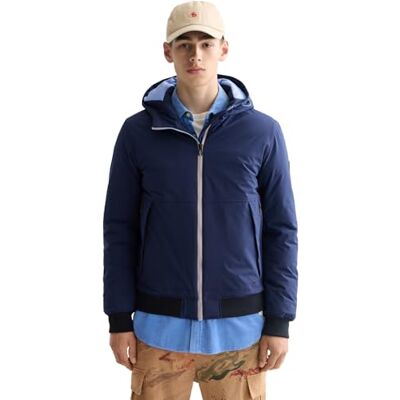 181108 Scotch & Soda Męska kurtka softshellowa z kapturem, Peacoat 401, S 181108 Scotch & Soda Męska kurtka softshellowa z kapturem, Peacoat 401, S