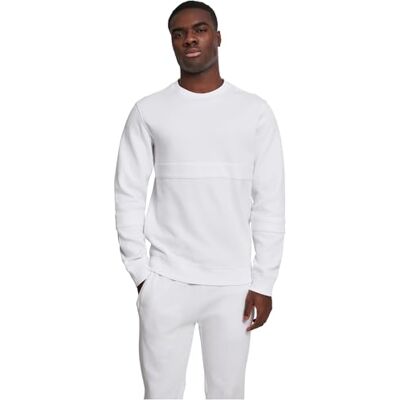 TB2713-00220 Urban Classics Męski sweter Heavy Pique Crewneck Sweatshirt, biały (White 00220), XL TB2713-00220 Urban Classics Męski sweter Heavy Pique Crewneck Sweatshirt, biały (White 00220), XL