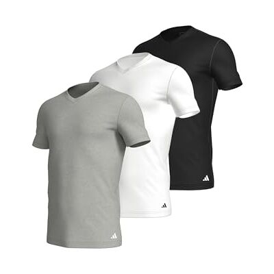 4AM012 adidas Bielizna męska z dekoltem w serek (3 szt.) Active Core Cotton, Assorted_, M 4AM012 adidas Bielizna męska z dekoltem w serek (3 szt.) Active Core Cotton, Assorted_, M