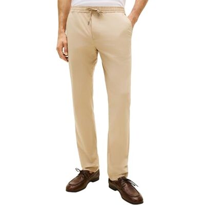 MW0MW42340 Tommy Hilfiger Męski Denton Po Poplin , khaki, 32W/32L MW0MW42340 Tommy Hilfiger Męski Denton Po Poplin , khaki, 32W/32L