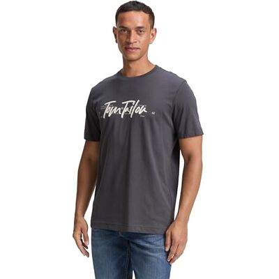1047773 TOM TAILOR T-shirt męski, 10899 Tarmac Grey, XS 1047773 TOM TAILOR T-shirt męski, 10899 Tarmac Grey, XS