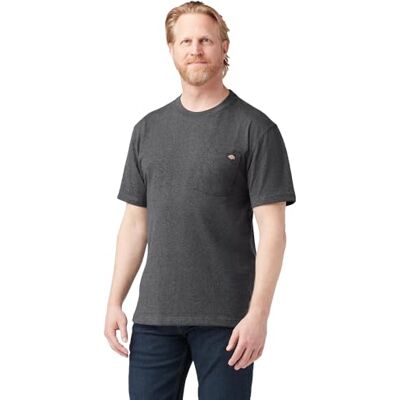 WS450H Big-CGH-2T Dickies Koszulka męska z krótkim rękawem Heavyweight Heathered Crew Neck Tee, Szary antracytowy C?tkowany, XXL Wysoki WS450H Big-CGH-2T Dickies Koszulka męska z krótkim rękawem Heavyweight Heathered Crew Neck Tee, Szary antracytowy C?tkowany, XXL Wysoki
